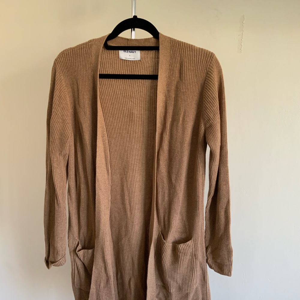 Old Navy Tan Open Front Cardigan